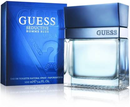 Guess Seductive Homme Blue Eau De Toilette for Men | Iconic Marine Aromatic Long Lasting Luxury Designer Perfume