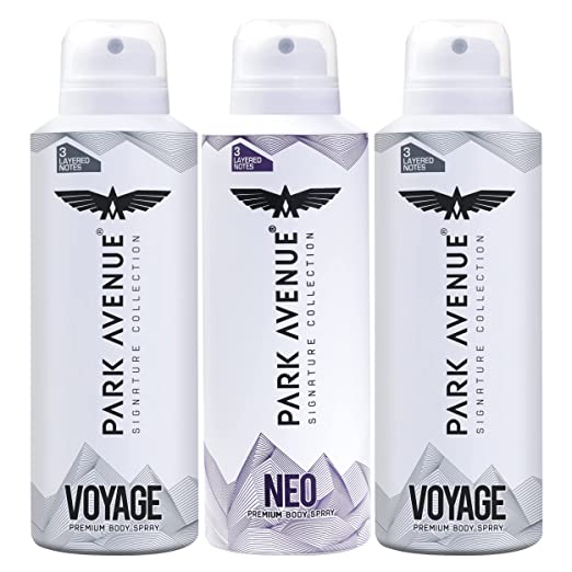 Park Avenue Signature Collection Premium Body Spray for Men - Pack of 3
