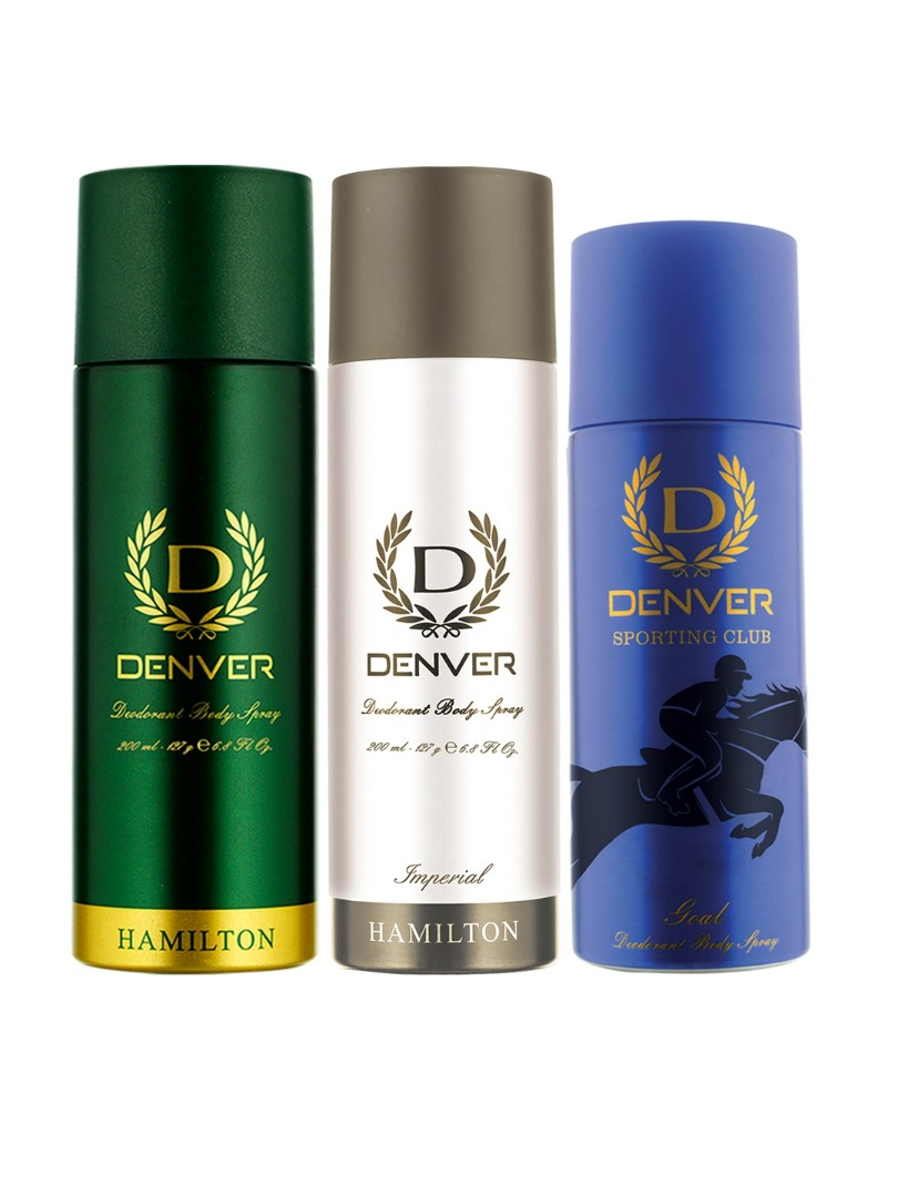 Denver Men Hamilton, Imperial Hamilton & Sporting Club Goal Deodorants, Pack of 3