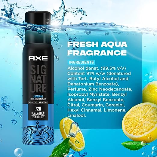 Axe Signature Champion Long Lasting No Gas Body Deodorant For Men