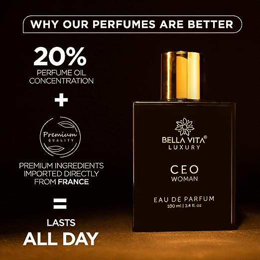 Bella Vita Eau De CEO Women Parfum | Premium Woody Fruity Long Lasting Sophisticated Office Fragrance