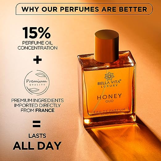 Bella Vita Honey OUD Eau De Perfume Unisex | Premium Honey Oud Floral Fruity Long Lasting Luxury Fragrance