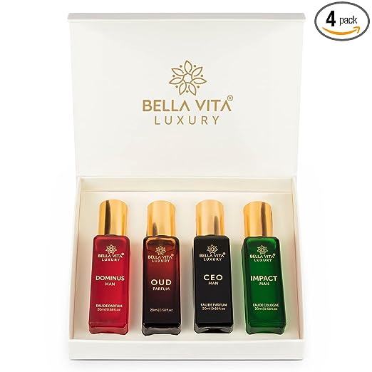 Bella Vita Luxury Eau De Perfume Gift Set for Men | Premium Long Lasting Travel Variety Combo