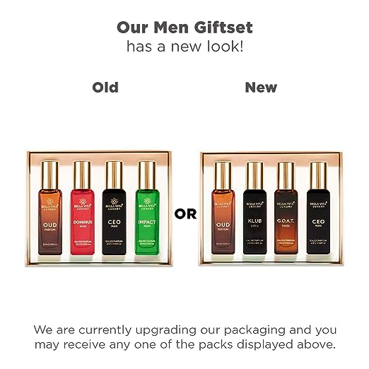 Bella Vita Luxury Eau De Perfume Gift Set for Men | Premium Long Lasting Travel Variety Combo