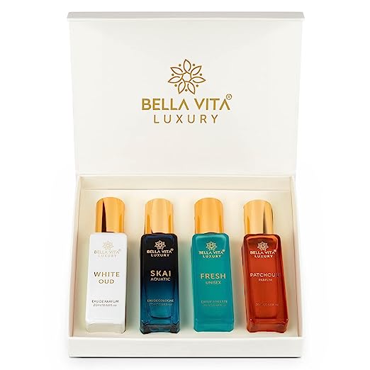 Bella Vita Luxury Unisex Eau De Perfume Gift Set | Patchouli Oriental Long Lasting Variety Combo