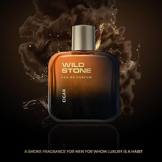 Wild Stone Cigar Eau De Parfum for Men | Smoky Aromatic Long Lasting Daily Wear Premium Fragrance