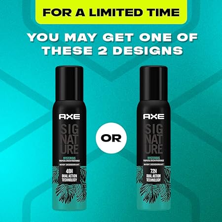 Axe Signature Mysterious Long Lasting No Gas Body Deodorant for Men 200ml | Mysterious Aromatic Fragrance