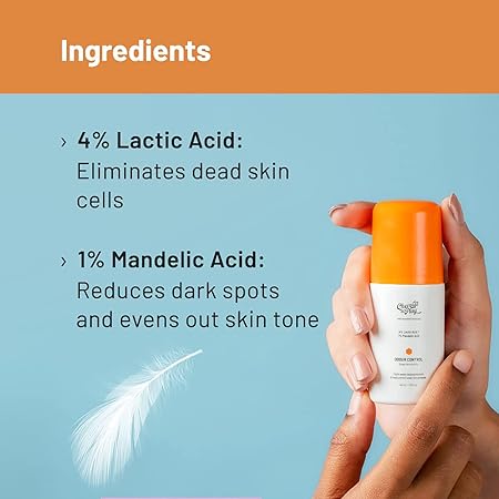 Chemist at Play UnderArm Roll-On with 5% AHA, Lactic Acid & 1% Mandelic Acid Prevents Body Odour
