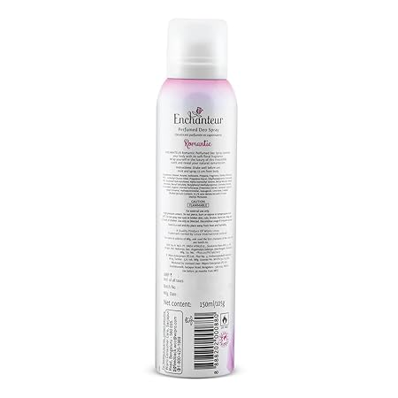 Enchanteur Romantic Perfumed Deo Spray for Women | 24 Hour Odour Protection Long Lasting Floral Fragrance