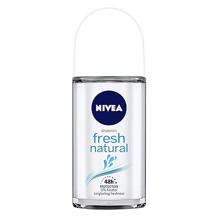 Nivea Fresh Natural Roll On for Women | Alcohol Free Floral Long Lasting Roll On Deodorant