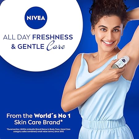 Nivea Fresh Natural Roll On for Women | Alcohol Free Floral Long Lasting Roll On Deodorant