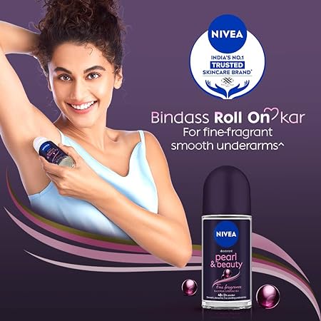 NIVEA Women Deodorant Roll On Pearl & Beauty Fine Fragrance