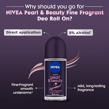 NIVEA Women Deodorant Roll On Pearl & Beauty Fine Fragrance