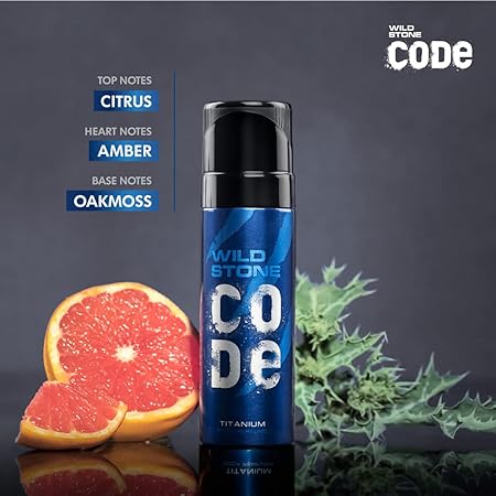 Wild Stone CODE Titanium Long Lasting No Gas Body Perfume for Men
