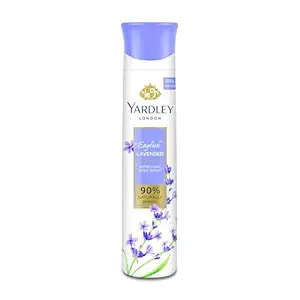 Yardley London English Lavender Refreshing Body Spray Fresh Floral Scent Body Deodorant for Women