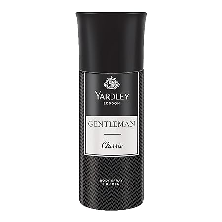 Yardley London Gentleman Classic Body Spray for Men 150ml | Classic Aromatic Long Lasting Heritage Body Spray