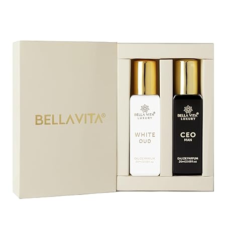 Bella Vita Luxury CEO Man and White Oud Unisex Perfume Combo with Tonka | Travel Long Lasting Woody Oriental Pack
