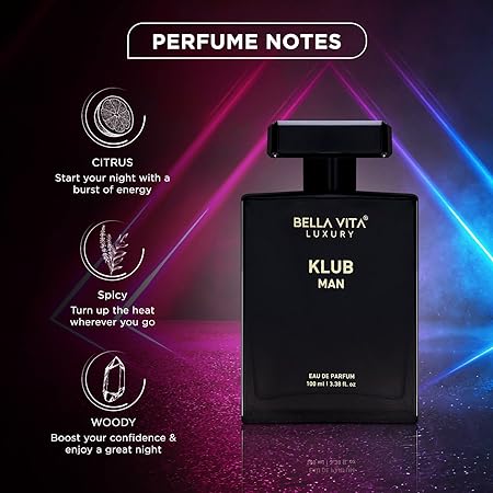 Bella Vita Luxury KLUB Man Eau De Parfum Perfume for Men with Lemon