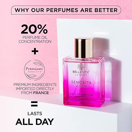 Bella Vita Luxury Senorita Eau De Parfum with Yuzu and Magnolia | Premium Floral Fruity Long Lasting Fragrance for Women