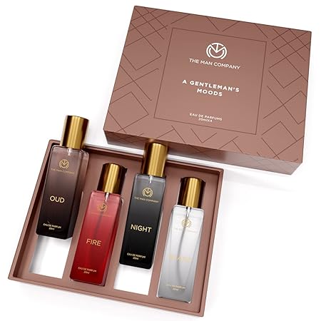 The Man Company Specially Curated A Gentleman's Moods Perfume Gift Set for Men | Blanc Night Fire and Oud Long Lasting Combo