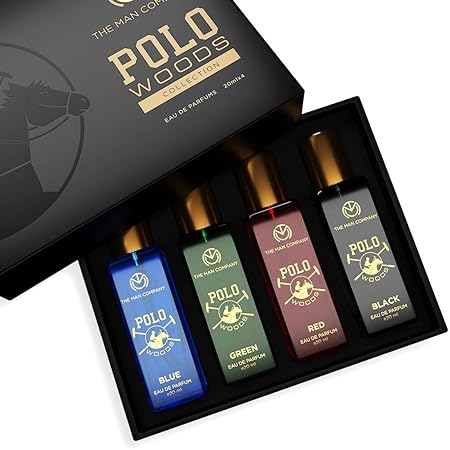 The Man Company Specially Curated Polo Woods Collection Perfume Gift Set Pack of 4 | Long Lasting Woody Variety Combo