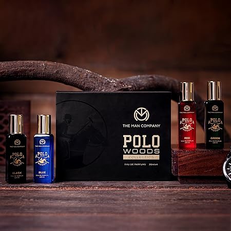 The Man Company Specially Curated Polo Woods Collection Perfume Gift Set Pack of 4 | Long Lasting Woody Variety Combo
