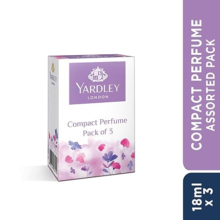 Yardley London Compact Perfume Tripack 18ml Pack of 3 | Long Lasting Travel Friendly Gentleman Variety Combo