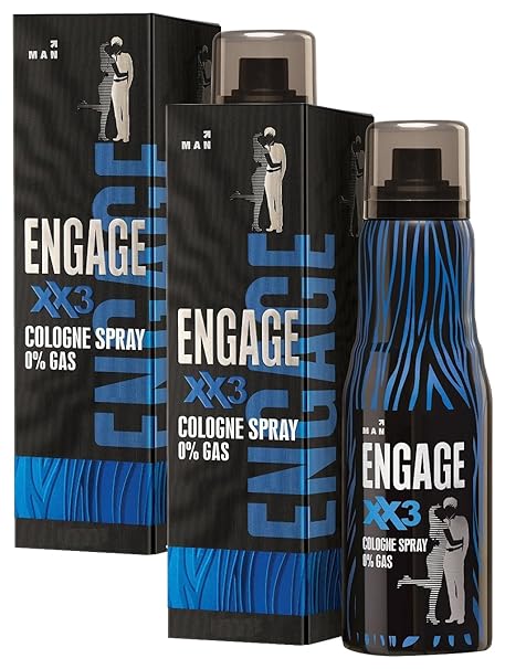 Engage XX3 Cologne No Gas Perfume for Men | Spicy Woody Skin Friendly Long Lasting Cologne