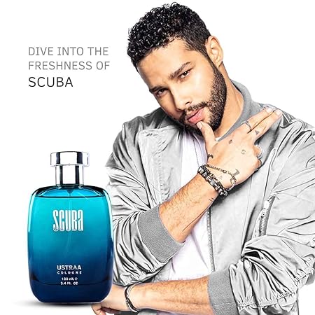 Ustraa Scuba Cologne Perfume for Men | Aquatic Marine Long Lasting Fresh Sport Fragrance