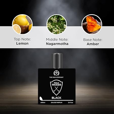 The Man Company Polo Black Perfume for Men | Long Lasting Aromatic Woody Essential Premium Fragrance