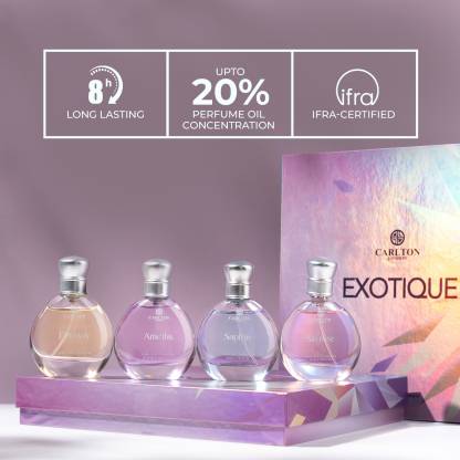 Carlton London Exotique Gift Pack Premium Fragrance For Women, Pack of 4