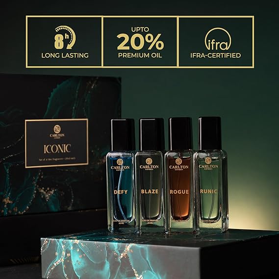 Carlton London Iconic Perfume Gift Set For Men, Pack of 4