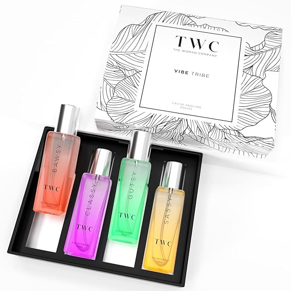 The Woman Company Specially Curated Perfume Gift Set for Women Pack of 4 | Long Lasting Curated Floral Variety Combo