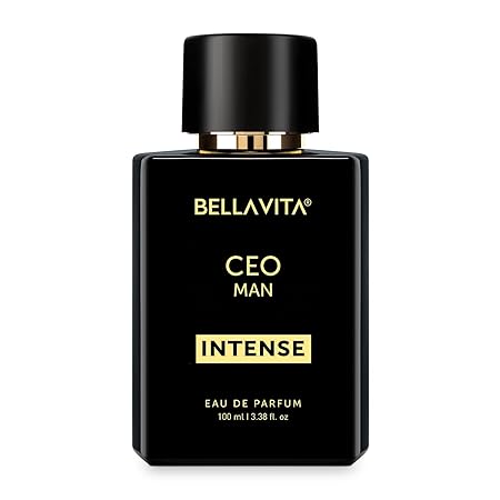 Bella Vita Luxury CEO Man Intense Eau De Parfum with Bergamot Orchid Patchouli and Vanilla | Premium Spicy Long Lasting Fragrance for Men