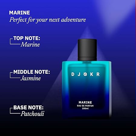 Djokr Marine Perfume for Men Eau De Parfum | Premium Aquatic Long Lasting Fresh Fragrance