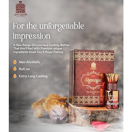 AdilQadri Shanaya Attar Arabic and French Blend Roll On for Men and Women | Long Lasting Non Alcoholic Attar