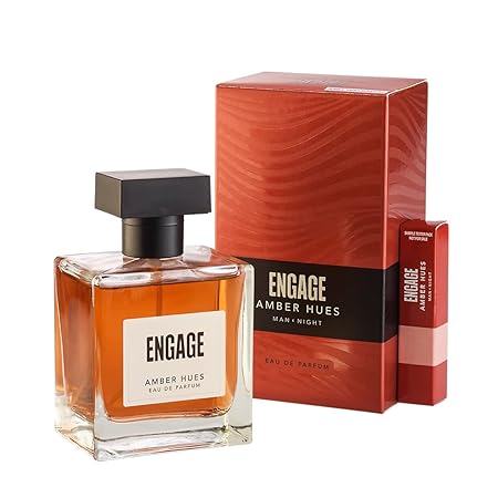 Engage Amber Hues Perfume for Men | Ambery Warm Long Lasting Fragrance for Special Occasions