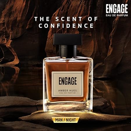Engage Amber Hues Perfume for Men | Ambery Warm Long Lasting Fragrance for Special Occasions
