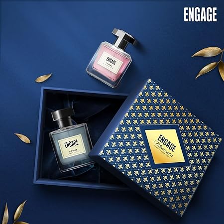 Engage Moments Luxury Perfume Gift Pack of 2 for Men and Women | Fresh Floral Long Lasting Wedding Anniversary Combo