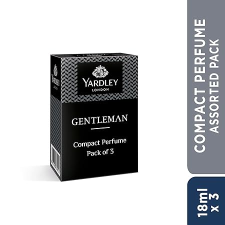Yardley London Compact Perfume Tripack Gentleman Royale Urbane and Duke | Travel Friendly Variety Combo Pack of 3