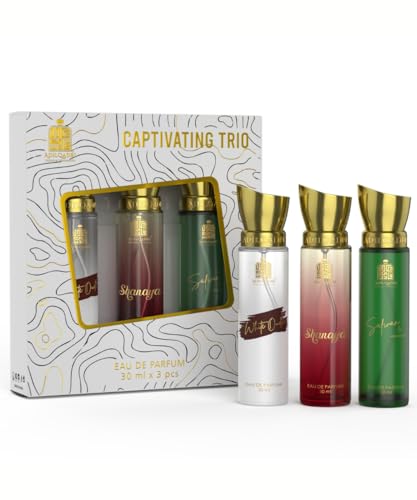 AdilQadri Captivating Trio Luxury Perfume Liquid Gift Set Pack of 3 | Premium Long Lasting Perfume Combo