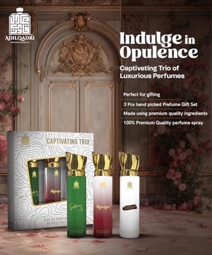 AdilQadri Captivating Trio Luxury Perfume Liquid Gift Set Pack of 3 | Premium Long Lasting Perfume Combo