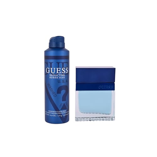 Guess Seductive Blue for Men Gift Set EDT and Body Spray | Aromatic Long Lasting Premium Duo