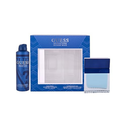 Guess Seductive Blue for Men Gift Set EDT and Body Spray | Aromatic Long Lasting Premium Duo