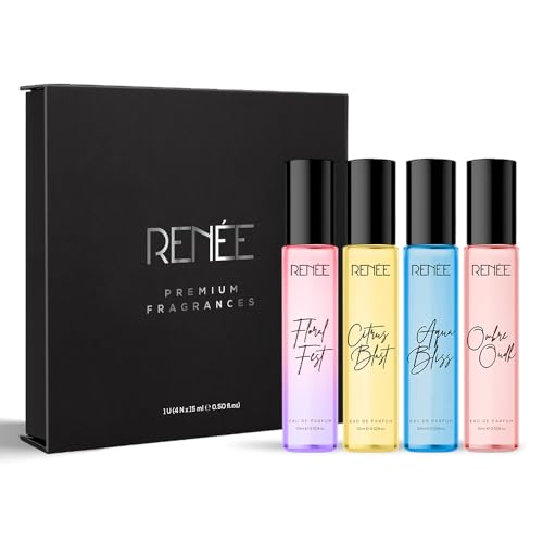 RENEE Women's Signature Perfume Gift Set | Floral Aqua Citrus and Oud Travel Variety Combo