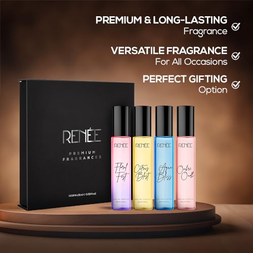 RENEE Women's Signature Perfume Gift Set | Floral Aqua Citrus and Oud Travel Variety Combo