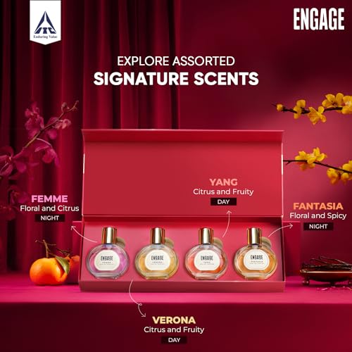 Engage Luxury Perfume Gift Set for Women | Travel Sized Assorted Perfume Birthday Gift