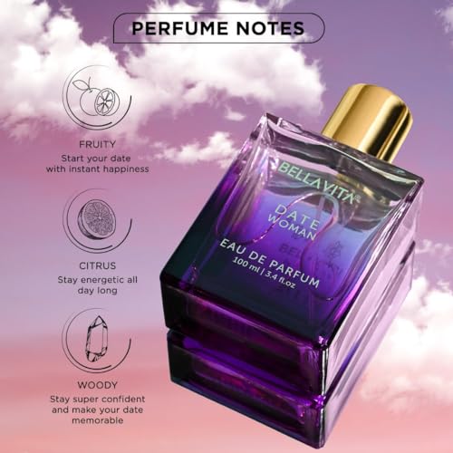 Bella Vita Luxury Date Woman Eau De Parfum Perfume with Pink Pepper, Jasmine & Vanilla