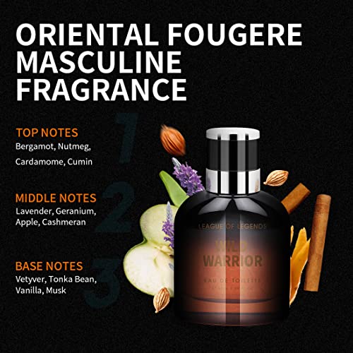 MINISO League of Legends Eau De Toilette Long Lasting Liquid Perfume for Men Wild warrior