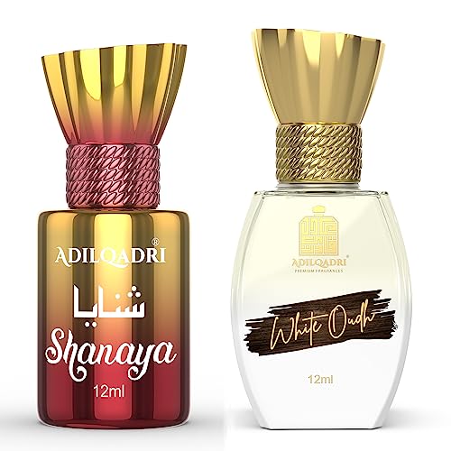 AdilQadri Shanaya and White Oudh Attar Combo Pack | Arabic French Masculine Roll On Attar Set